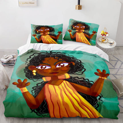 African Girls Cosplay Bedding Sets Quilt Covers Room Decoration