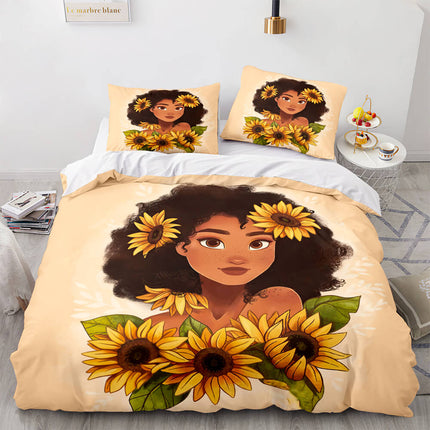 African Girls Cosplay Bedding Sets Quilt Covers Room Decoration