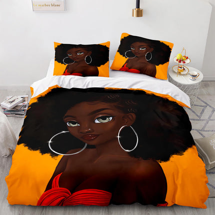 African Girls Cosplay Bedding Sets Quilt Covers Room Decoration