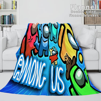 Among Us Soft Flannel Blanket Fleece Throw Blanket Bedding Sets