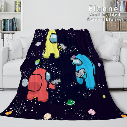 Among Us Soft Flannel Blanket Fleece Throw Blanket Bedding Sets