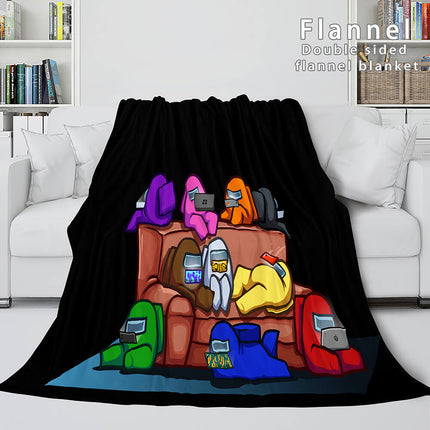 Among Us Soft Flannel Blanket Fleece Throw Blanket Bedding Sets