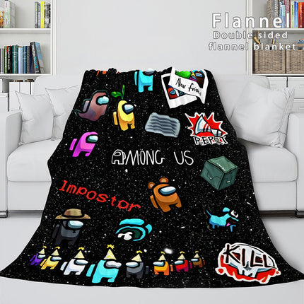 Among Us Soft Flannel Blanket Fleece Throw Blanket Bedding Sets