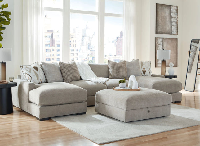 Aslan Court - Sectional With Ottoman Set Benchcraft® 