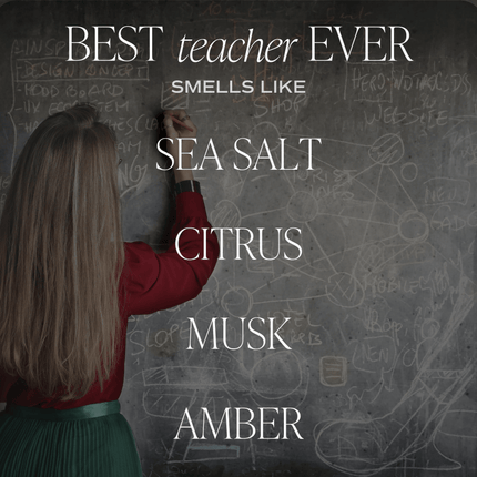 Best Teacher Ever Soy Candle - Clear Jar - 9 oz (Salt and Sea) - Tony's Home Furnishings