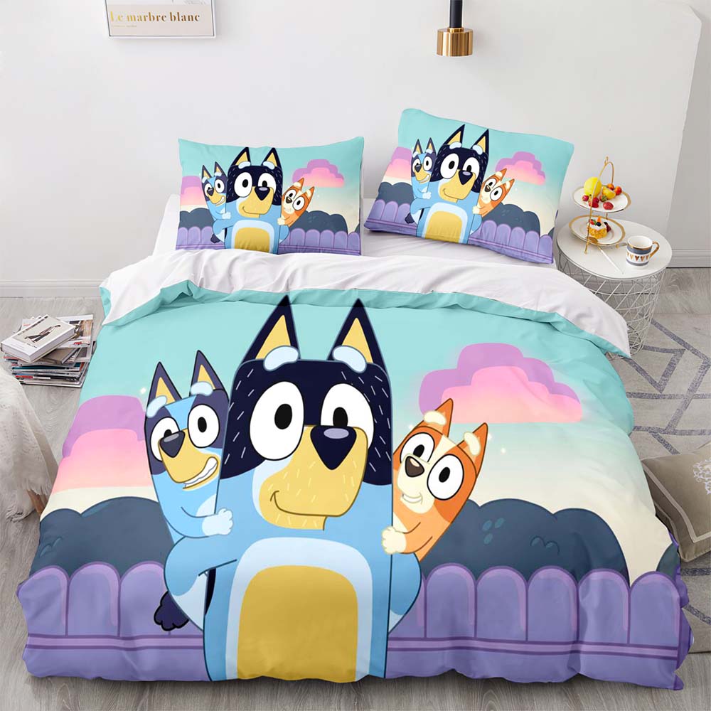 Bluey Bedding Set Quilt Cover Without Filler EBuycos 