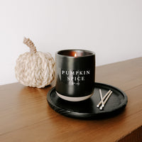 Thumbnail for Pumpkin Spice Soy Candle - Black Stoneware Jar - 12 oz - Tony's Home Furnishings