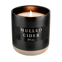 Thumbnail for Mulled Cider Soy Candle - Black Stoneware Jar - 12 oz - Tony's Home Furnishings