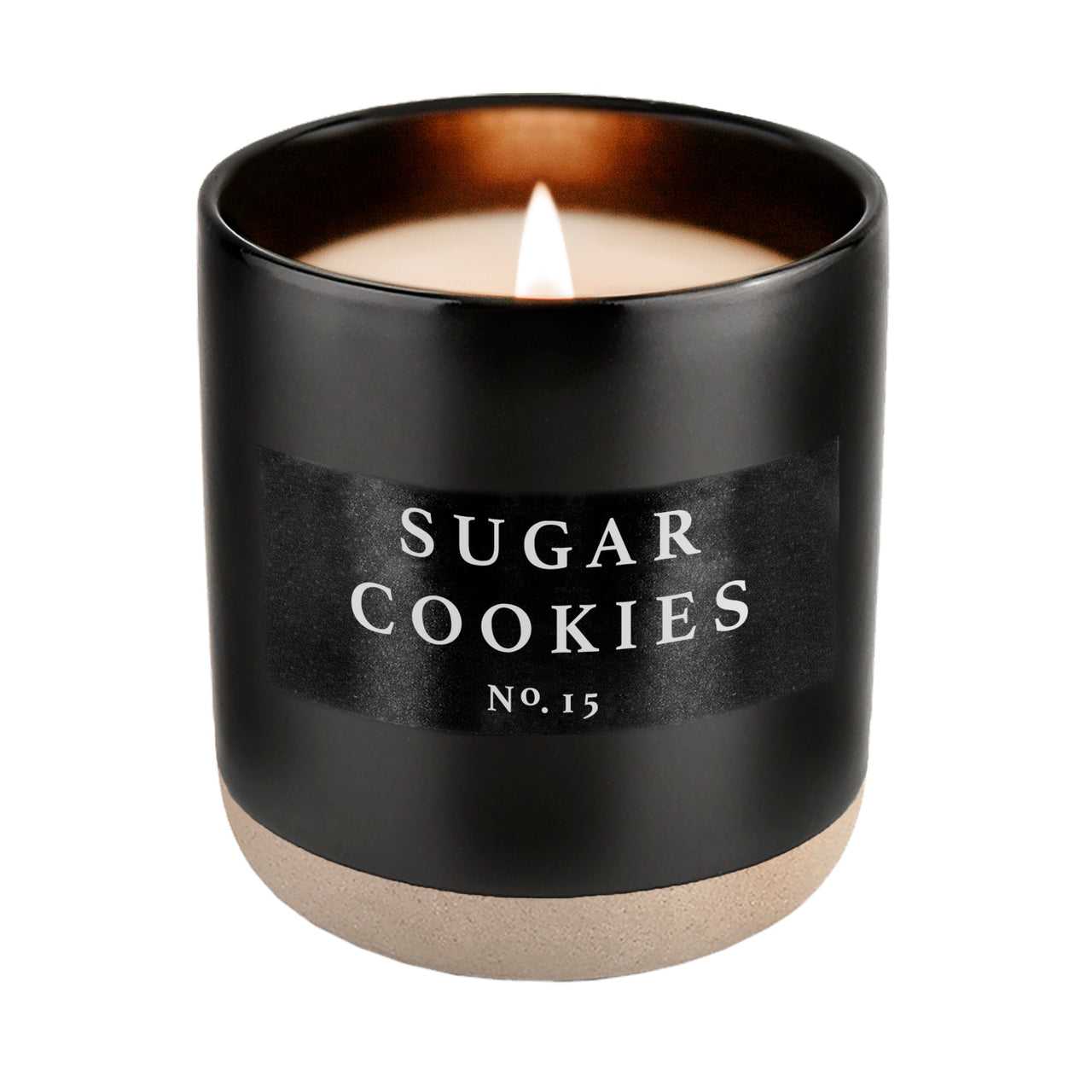 Sugar Cookies Soy Candle - Black Stoneware Jar - 12 oz - Tony's Home Furnishings