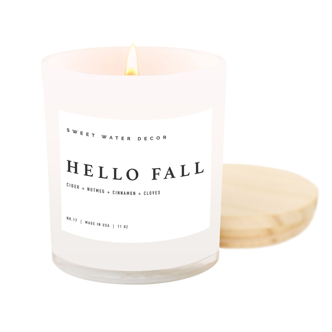 Hello Fall Soy Candle - White Jar - 11 oz - Tony's Home Furnishings