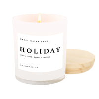 Thumbnail for Holiday Soy Candle - White Jar - 11 oz - Tony's Home Furnishings