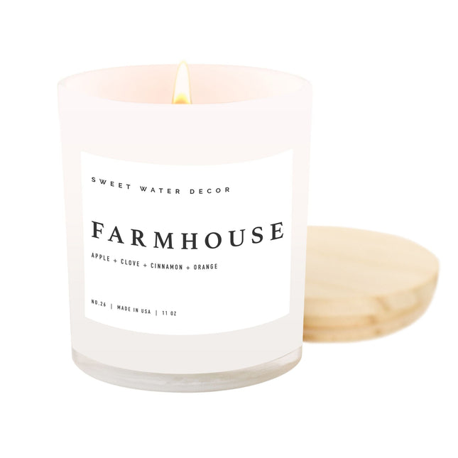 Farmhouse Soy Candle - White Jar - 11 oz - Tony's Home Furnishings