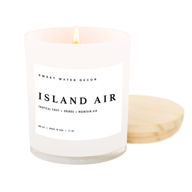 Island Air Soy Candle - White Jar - 11 oz - Tony's Home Furnishings