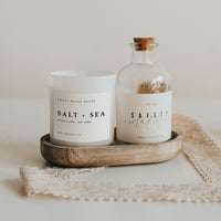 Thumbnail for Salt and Sea Soy Candle - White Jar - 11 oz - Tony's Home Furnishings