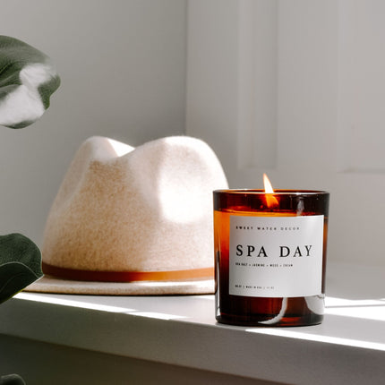 Spa Day Soy Candle - Amber Jar - 11 oz - Tony's Home Furnishings