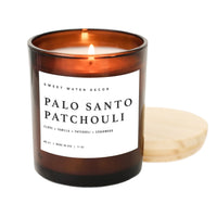 Thumbnail for Palo Santo Patchouli Soy Candle - Amber Jar - 11 oz - Tony's Home Furnishings