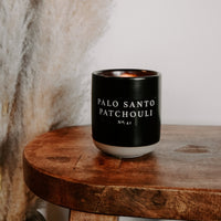 Thumbnail for Palo Santo Patchouli Soy Candle - Black Stoneware Jar - 12 oz - Tony's Home Furnishings