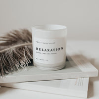 Thumbnail for Relaxation Soy Candle - White Jar - 11 oz - Tony's Home Furnishings