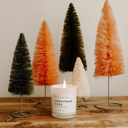 Christmas Tree Soy Candle - White Jar - 11 oz Sweet Water Decor 