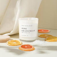 Thumbnail for Pink Grapefruit Soy Candle - White Jar - 11 oz - Tony's Home Furnishings