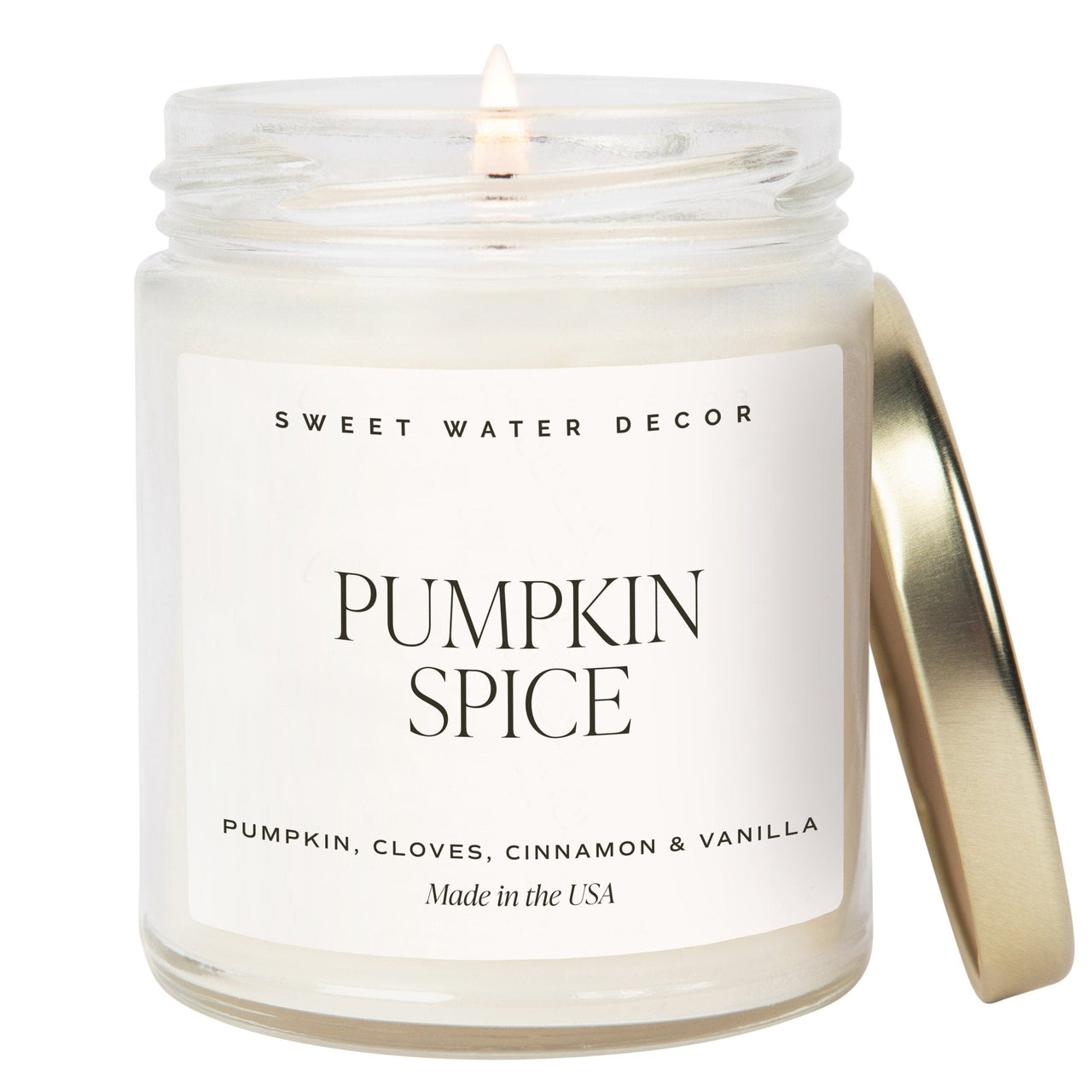 Pumpkin Spice Soy Candle | 9oz. Clear Jar - Tony's Home Furnishings