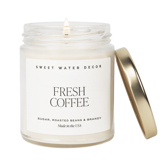 Fresh Coffee Soy Candle - Clear Jar - 9 oz - Tony's Home Furnishings