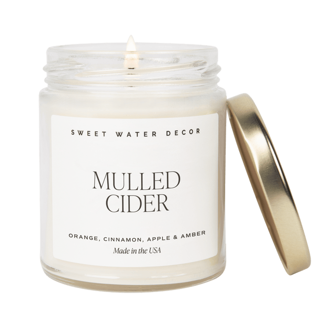 Mulled Cider Soy Candle - Clear Jar - 9 oz - Tony's Home Furnishings