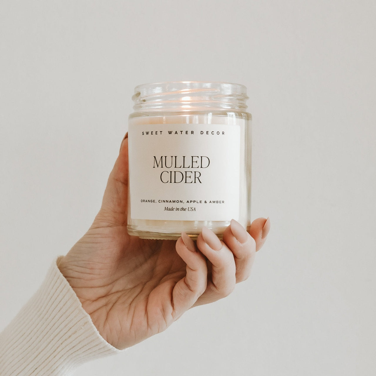 Mulled Cider Soy Candle - Clear Jar - 9 oz - Tony's Home Furnishings
