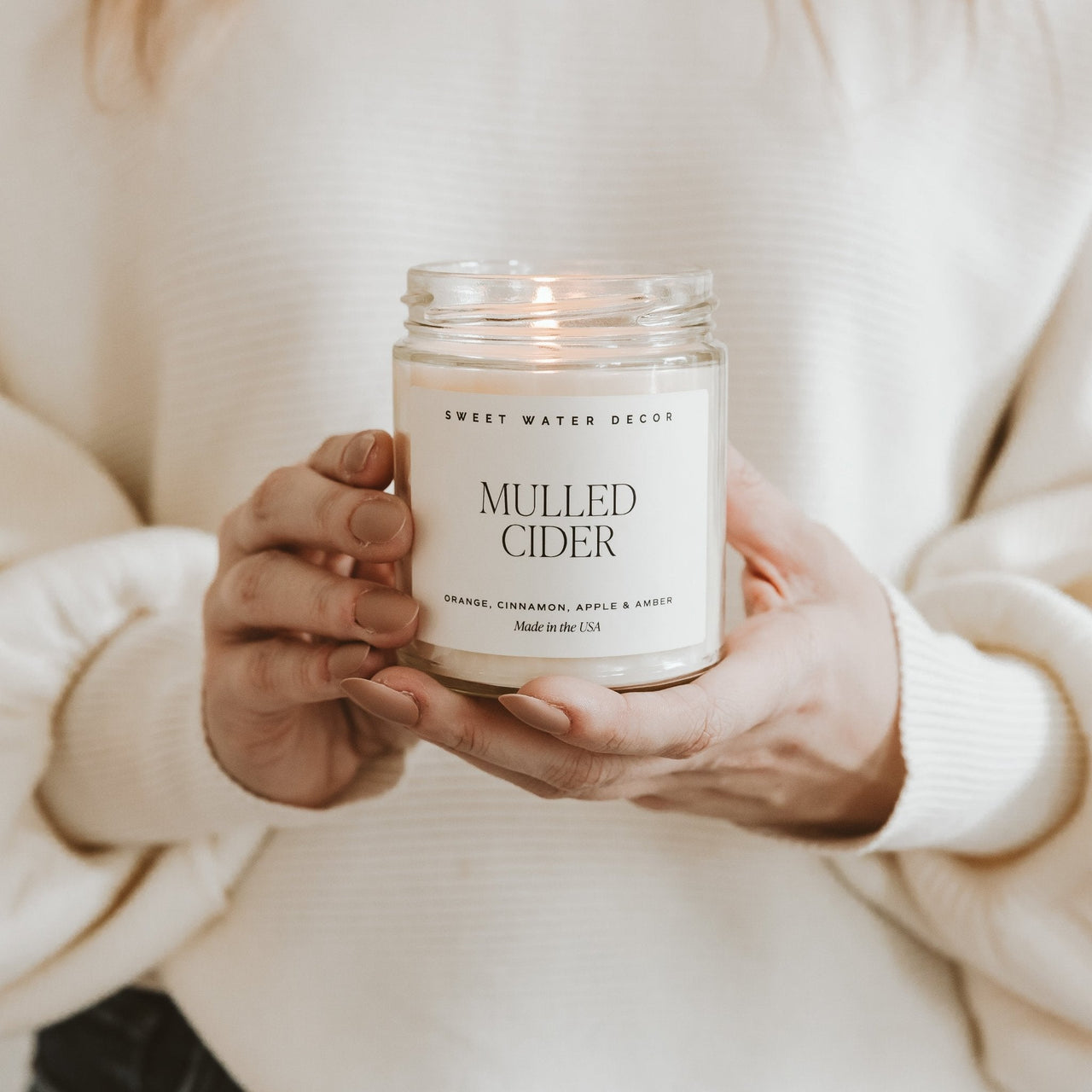 Mulled Cider Soy Candle - Clear Jar - 9 oz - Tony's Home Furnishings