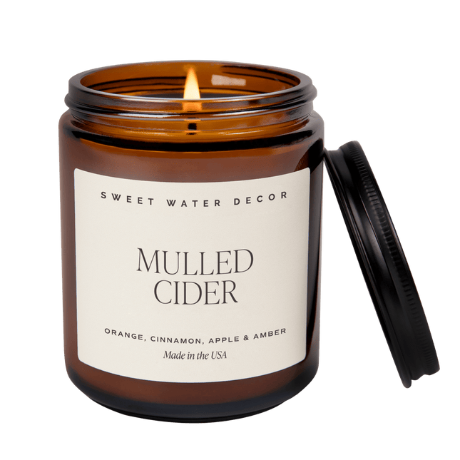 Mulled Cider Soy Candle - Amber Jar - 9 oz - Tony's Home Furnishings