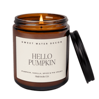 Thumbnail for Hello Pumpkin Soy Candle - Amber Jar - 9 oz - Tony's Home Furnishings
