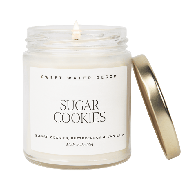 Sugar Cookies Soy Candle - Clear Jar - 9 oz - Tony's Home Furnishings