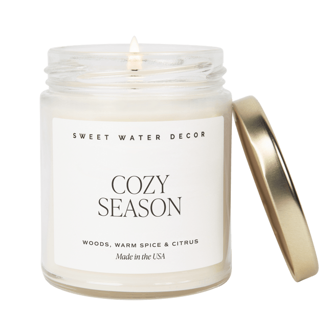 Cozy Season Soy Candle - Clear Jar - 9 oz - Tony's Home Furnishings