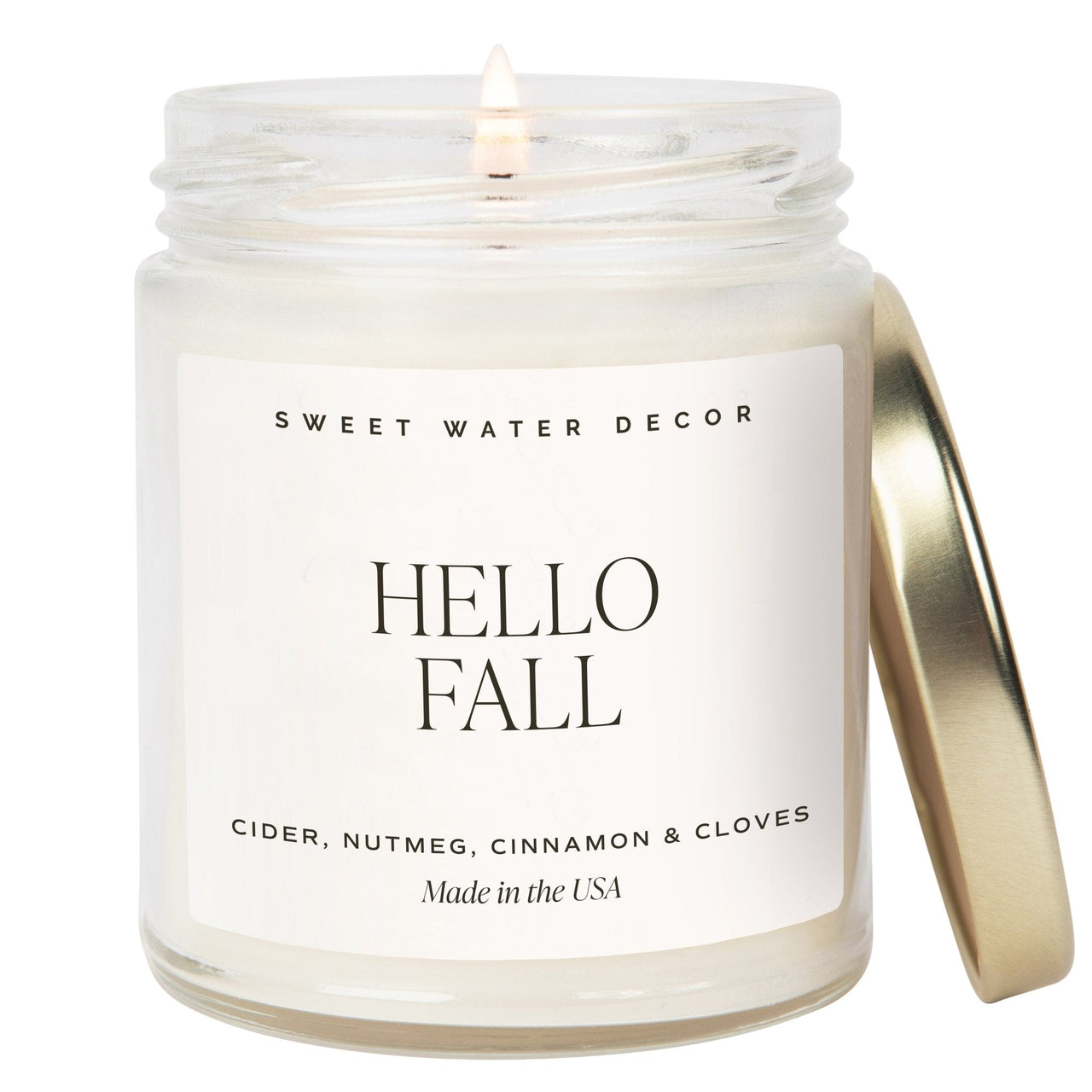 Hello Fall Soy Candle - Clear Jar - 9 oz - Tony's Home Furnishings