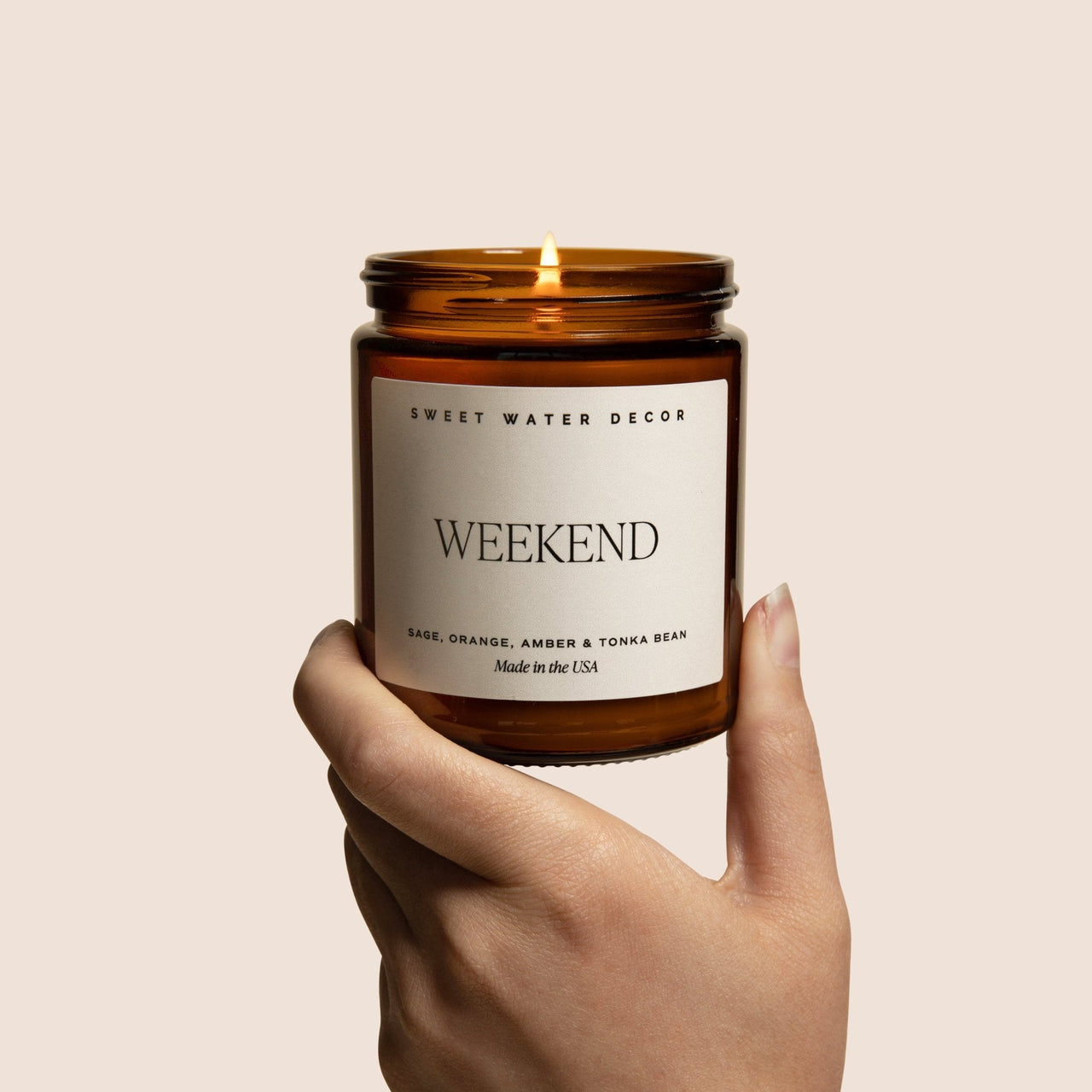Weekend Soy Candle - Amber Jar - 9 oz - Tony's Home Furnishings