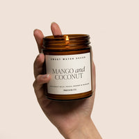 Thumbnail for Mango and Coconut Soy Candle - Amber Jar - 9 oz - Tony's Home Furnishings