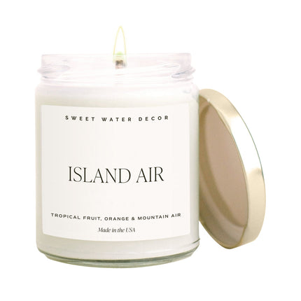 Island Air Soy Candle - Clear Jar - 9 oz - Tony's Home Furnishings