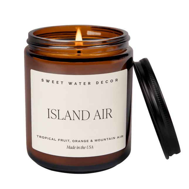 Island Air Soy Candle - Amber Jar - 9 oz - Tony's Home Furnishings