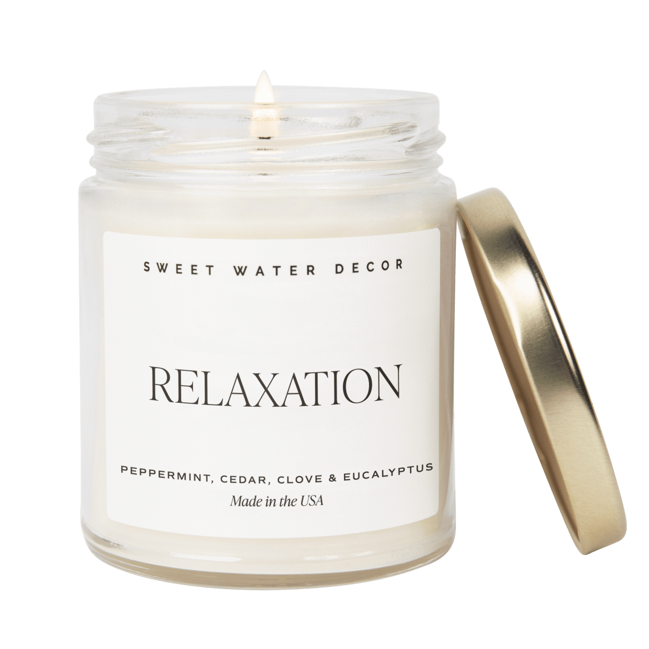 Relaxation Soy Candle - Clear Jar - 9 oz - Tony's Home Furnishings