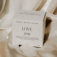 Thumbnail for Love You Fluted Soy Candle - Ribbed Glass Jar with Box - 11 oz - Tony's Home Furnishings