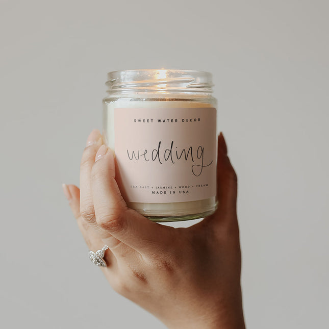 Wedding Soy Candle - Clear Jar - 9 oz - Tony's Home Furnishings