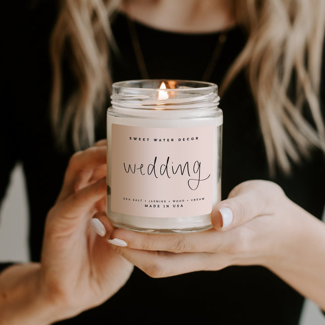 Wedding Soy Candle - Clear Jar - 9 oz - Tony's Home Furnishings