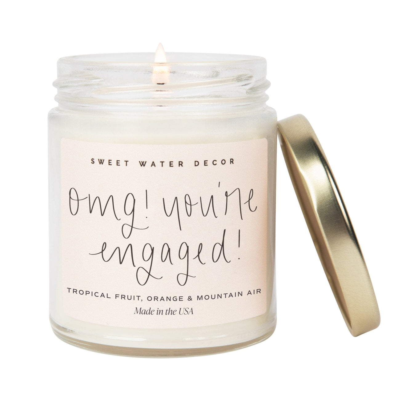 OMG! You're Engaged! Soy Candle - Clear Jar - 9 oz - Tony's Home Furnishings