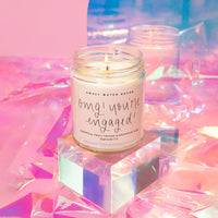 Thumbnail for OMG! You're Engaged! Soy Candle - Clear Jar - 9 oz - Tony's Home Furnishings