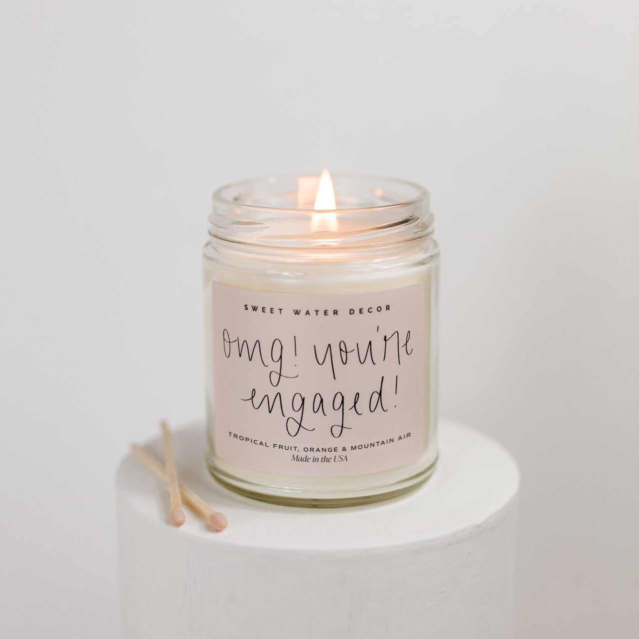 OMG! You're Engaged! Soy Candle - Clear Jar - 9 oz - Tony's Home Furnishings