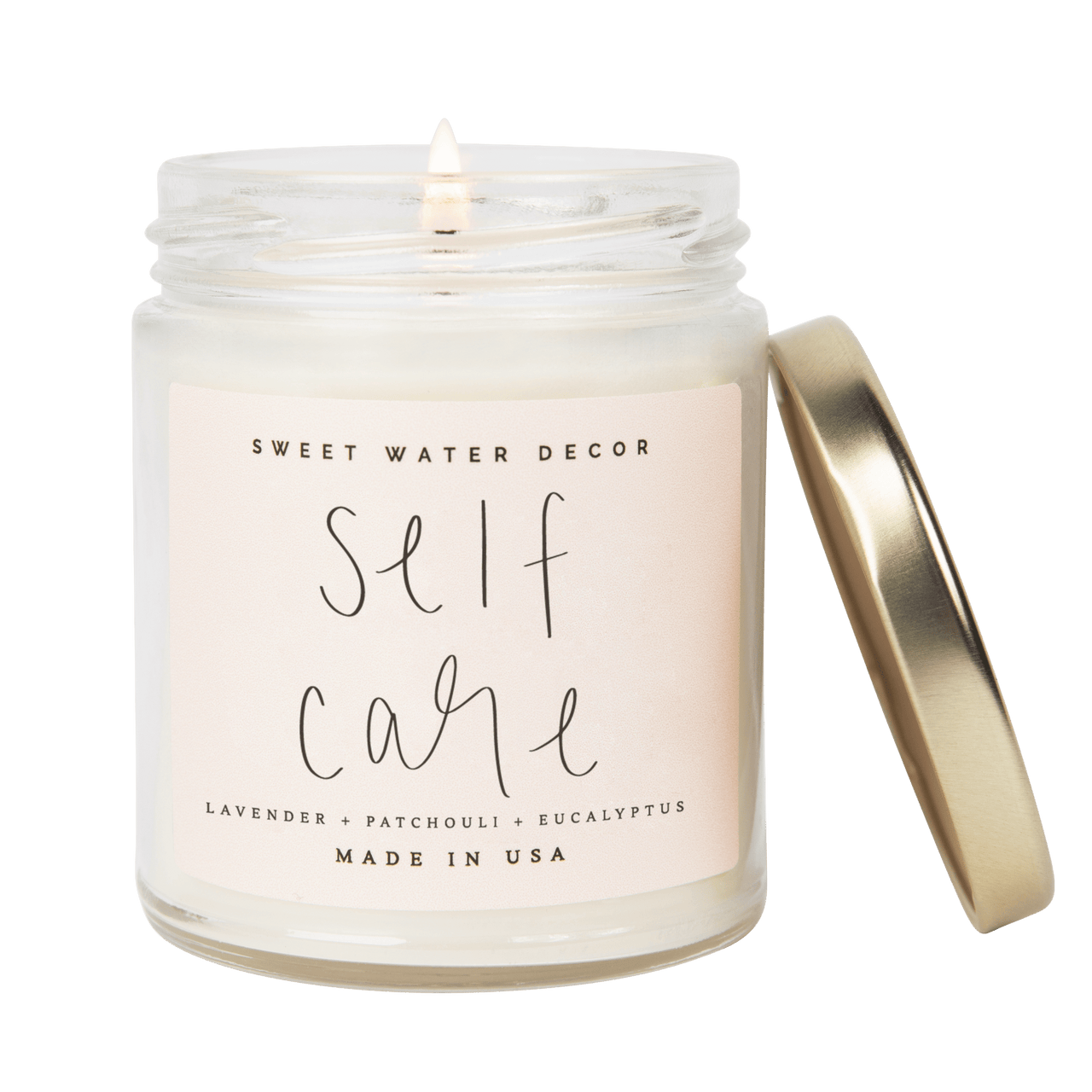 Self Care Soy Candle - Clear Jar - 9 oz - Tony's Home Furnishings