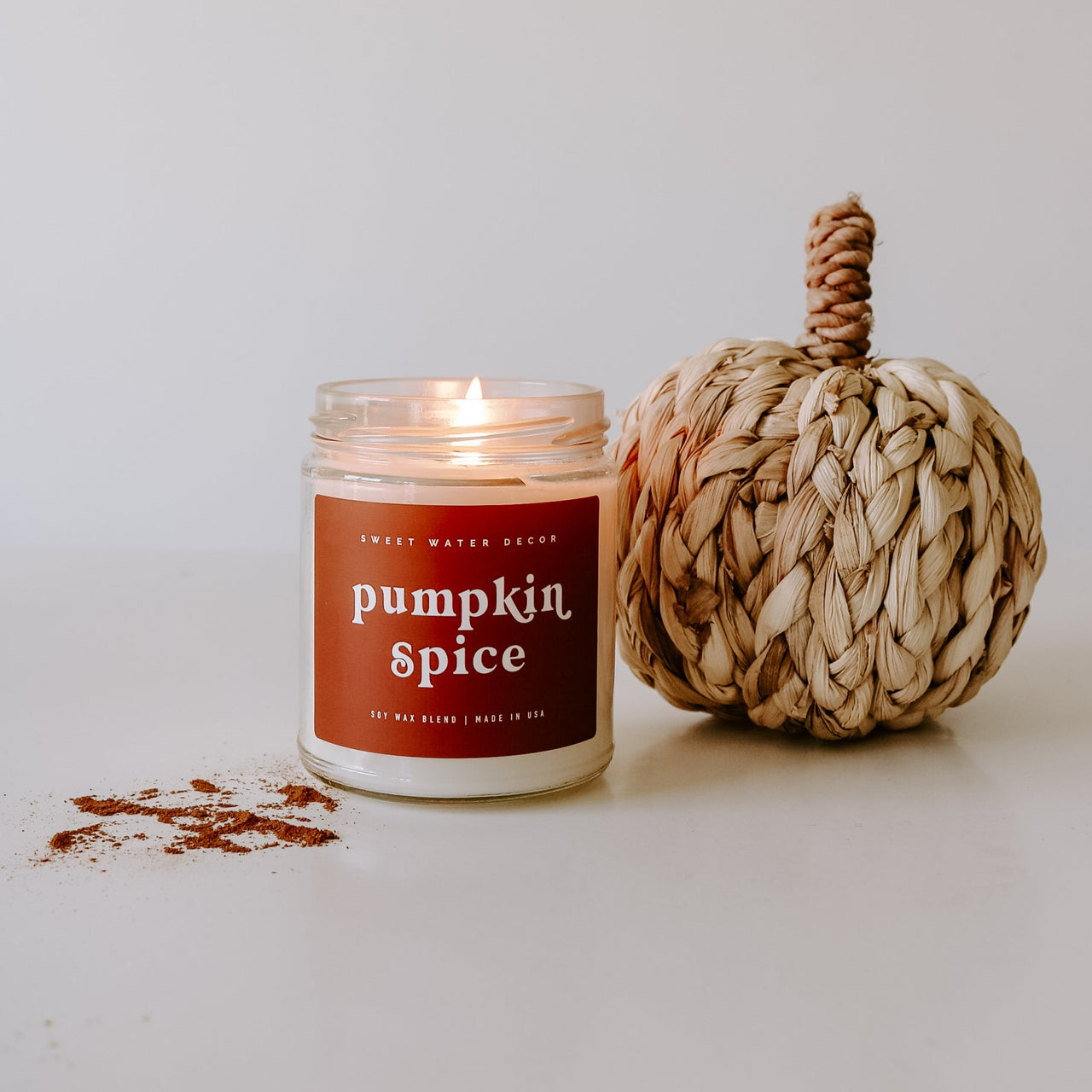 Pumpkin Spice Soy Candle - Clear Jar - 9 oz - Tony's Home Furnishings