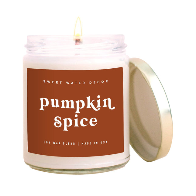 Pumpkin Spice Soy Candle - Clear Jar - 9 oz - Tony's Home Furnishings