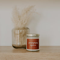 Thumbnail for Pumpkin Spice Soy Candle - Clear Jar - 9 oz - Tony's Home Furnishings