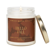 Thumbnail for Hello Fall Soy Candle | 9oz. Clear Jar - Tony's Home Furnishings